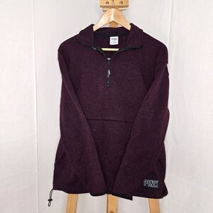 Victorias Secret Pink Womens Size 1/4 Zip Up Purple Pullover Sweatshirt Size XS